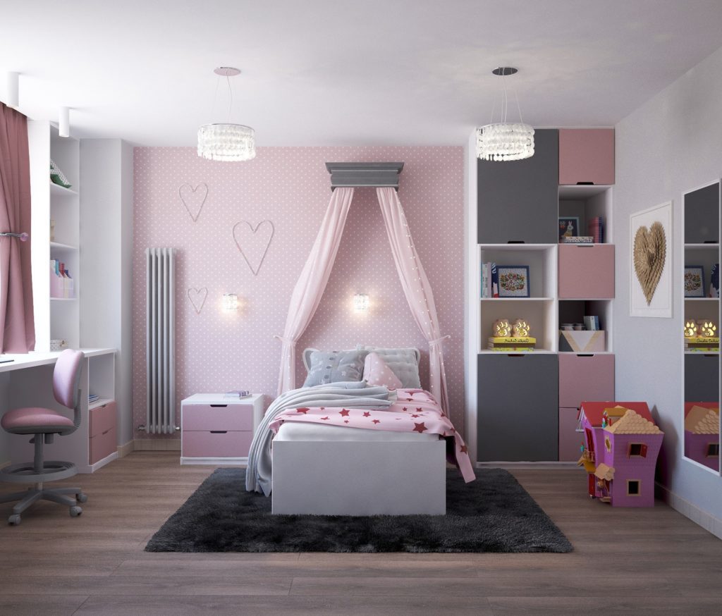 baby girl room ideas pink and grey